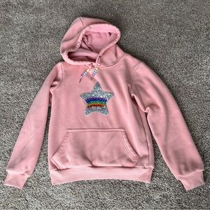 Lola + the Boys Pink Hoodie with Star Size 10